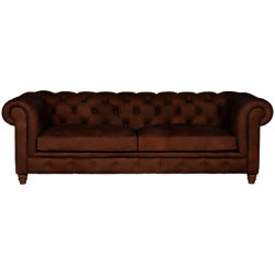 Halo Earle Grand Chesterfield Leather Sofa Destroyed Raw